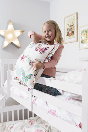 Hanna Triple Bunk Bed with Single and Double Bed - White