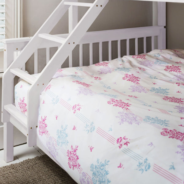 Hanna Triple Bunk Bed with Single and Double Bed - White