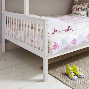 Hanna Triple Bunk Bed with Single and Double Bed - White