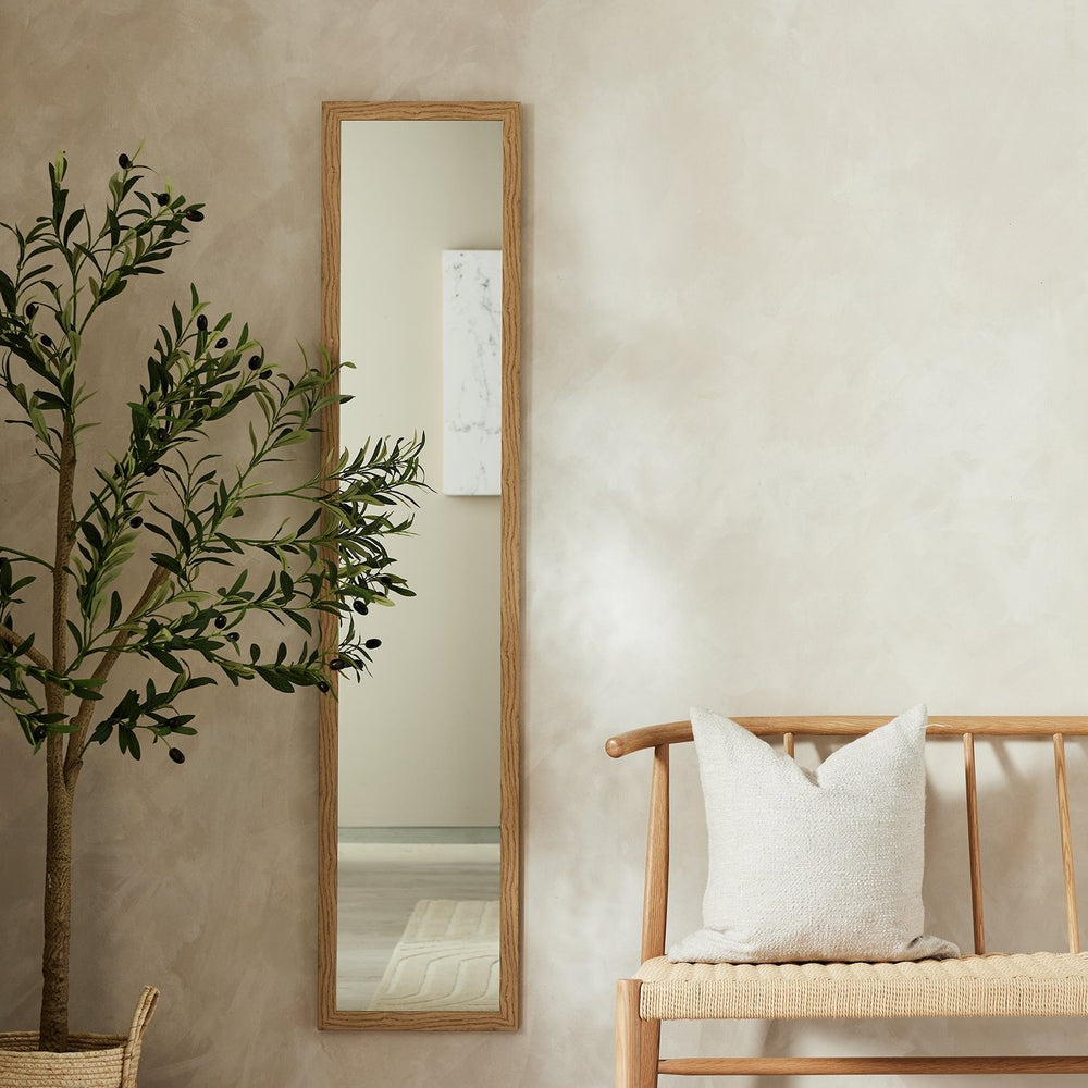 Home Essentials Oak Full Length Wall Mirror -120x30cm 17956724
