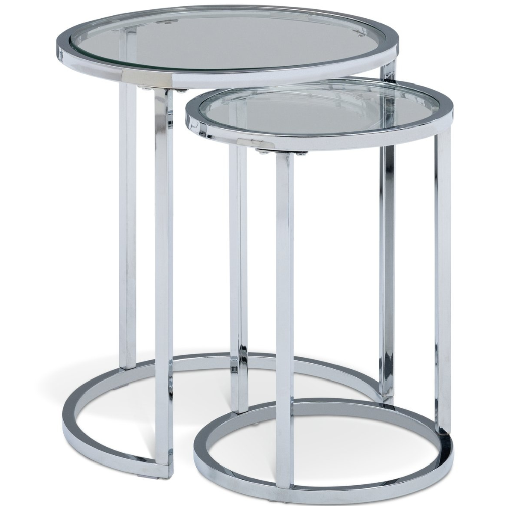 Home Boutique Nest of 2 Tables - Silver 13208706