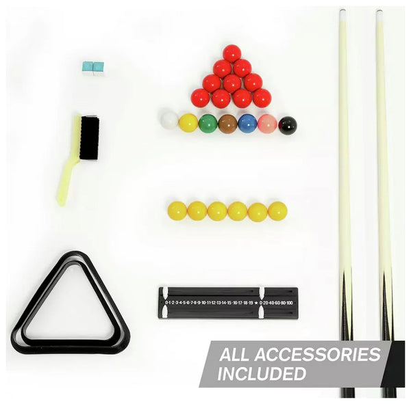 Hy-Pro 6ft Folding Snooker and Pool Table - Oak 17160644