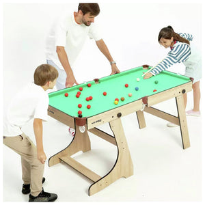 Hy-Pro 6ft Folding Snooker and Pool Table - Oak 17160644