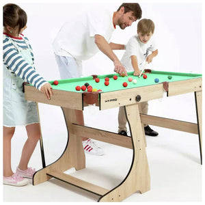 Hy-Pro 6ft Folding Snooker and Pool Table - Oak 17160644