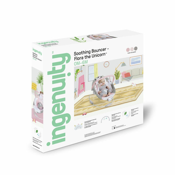 Ingenuity Flora the Unicorn Soothing Baby Bouncer 14498498