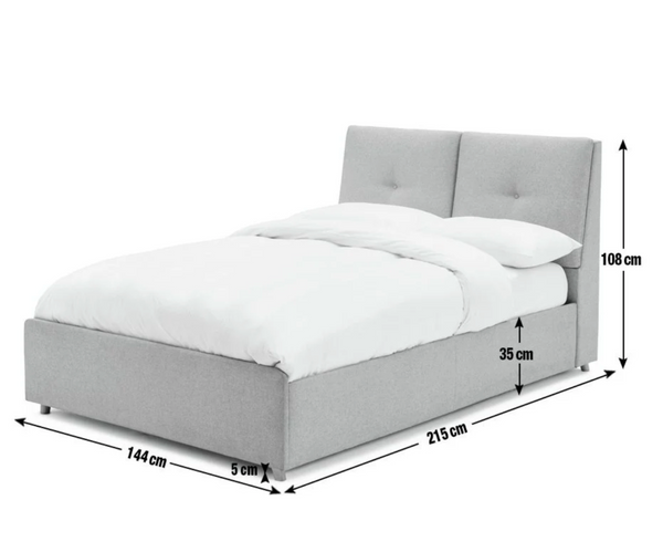 Jackob 4ft6 Grey Bed 14375528