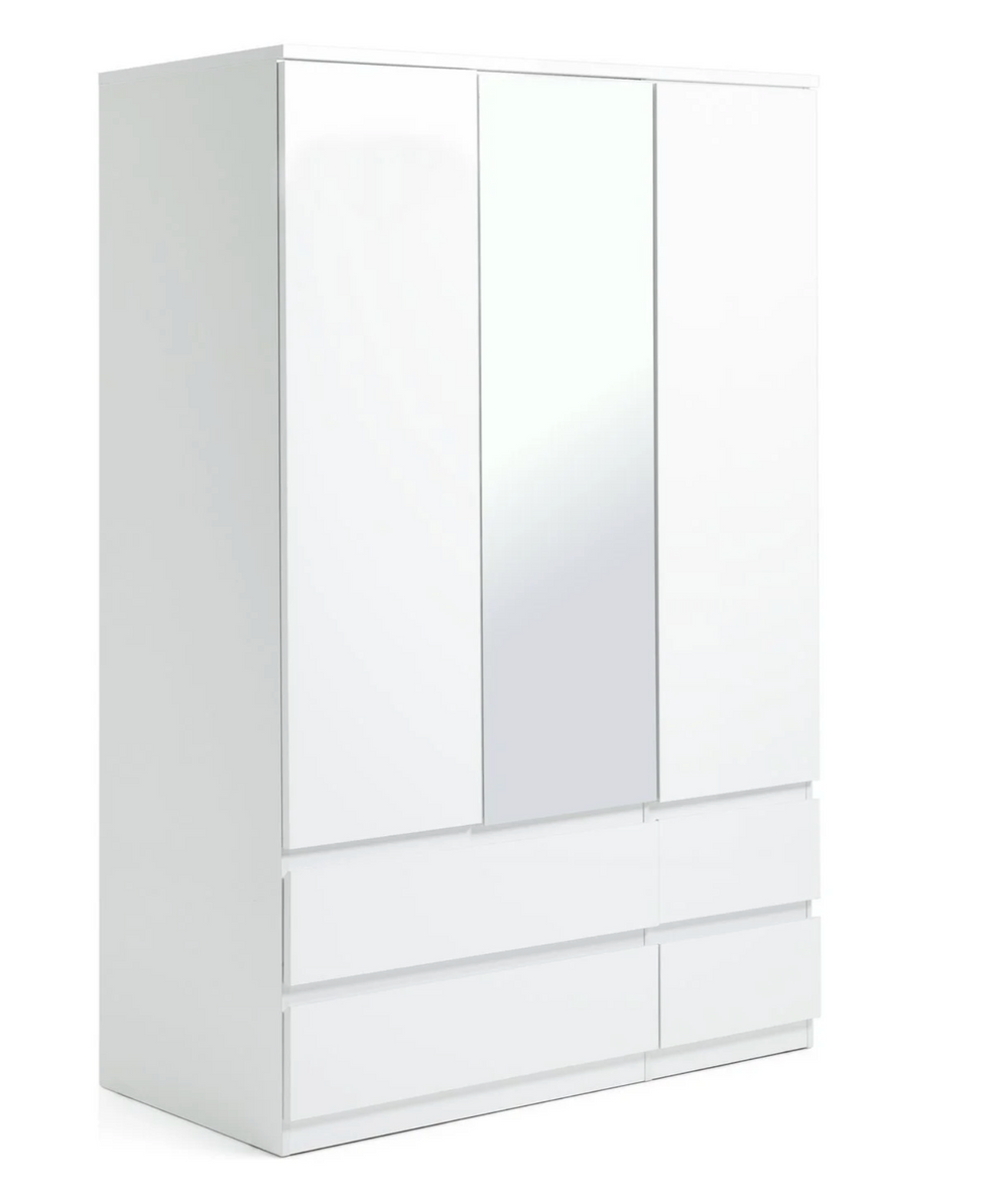 Jenson 3 dr 4 drw mir robe white gloss 17570588
