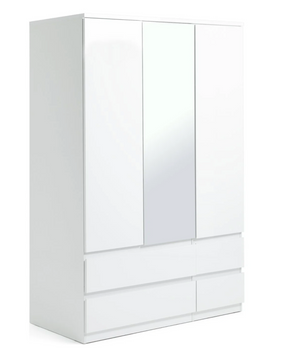Jenson 3 dr 4 drw mir robe white gloss 17570588
