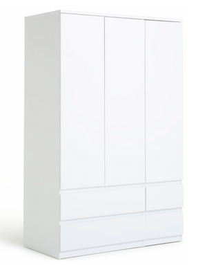 Jenson 3 dr 4 drw robe white gloss 17570715