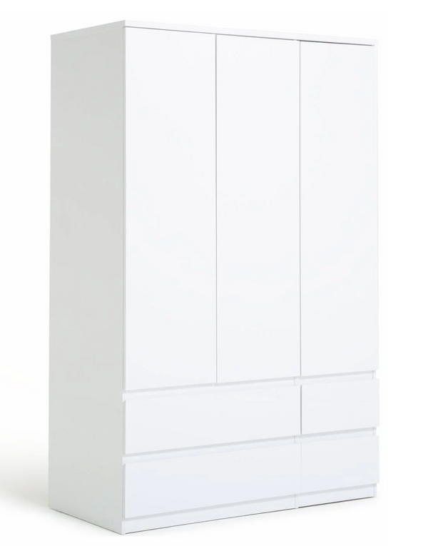 Jenson 3 dr 4 drw robe white gloss 17570715