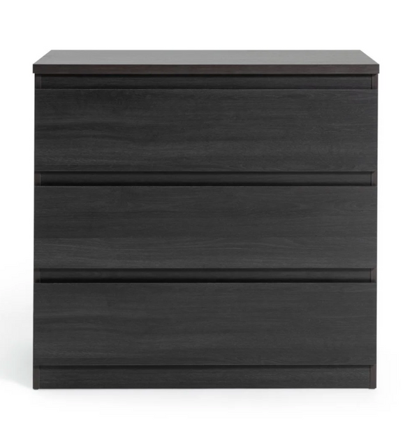 Jenson 3 drawer chest black brown 17570753
