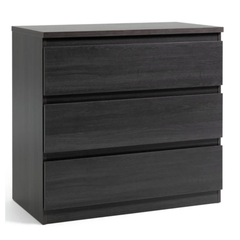 Jenson 3 drawer chest black brown 17570753