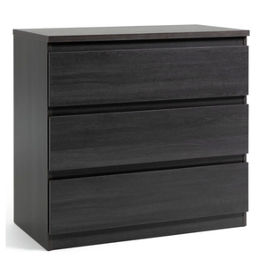 Jenson 3 drawer chest black brown 17570753