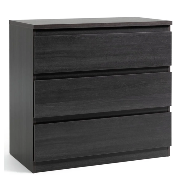 Jenson 3 drawer chest black brown 17570753