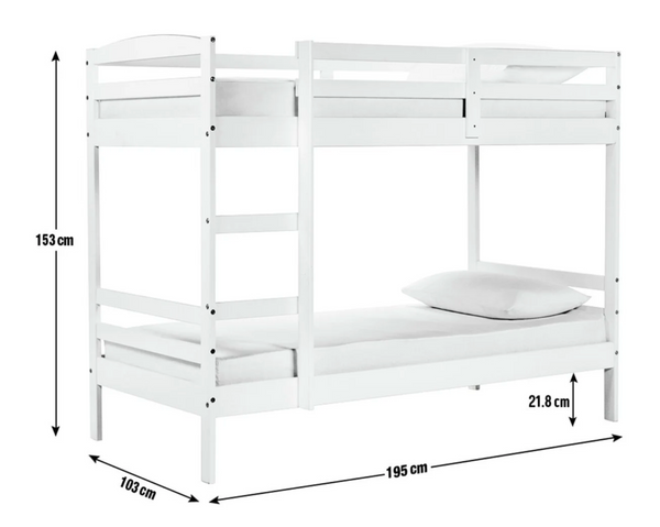 Josie white bunk 3ft 14255662