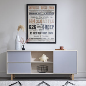 Järstorp Sideboard in Grey & Solid Oak