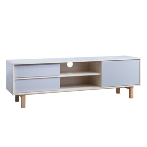Järstorp TV Unit in Grey & Solid Oak