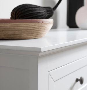 Chest of Drawers in White 3 Drawer