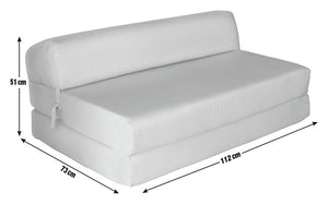 Kaikoo Small Double Fabric Chair Bed - Flint Grey 14255167