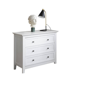 Chest of Drawers in White 3 Drawer