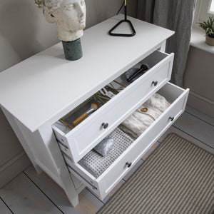 Chest of Drawers in White 3 Drawer