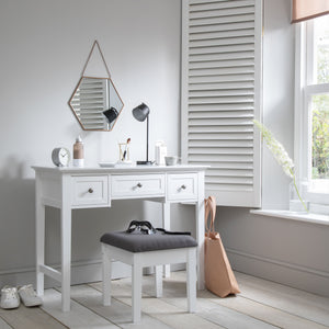 White Dressing Table with Stool