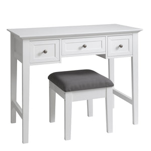 White Dressing Table with Stool