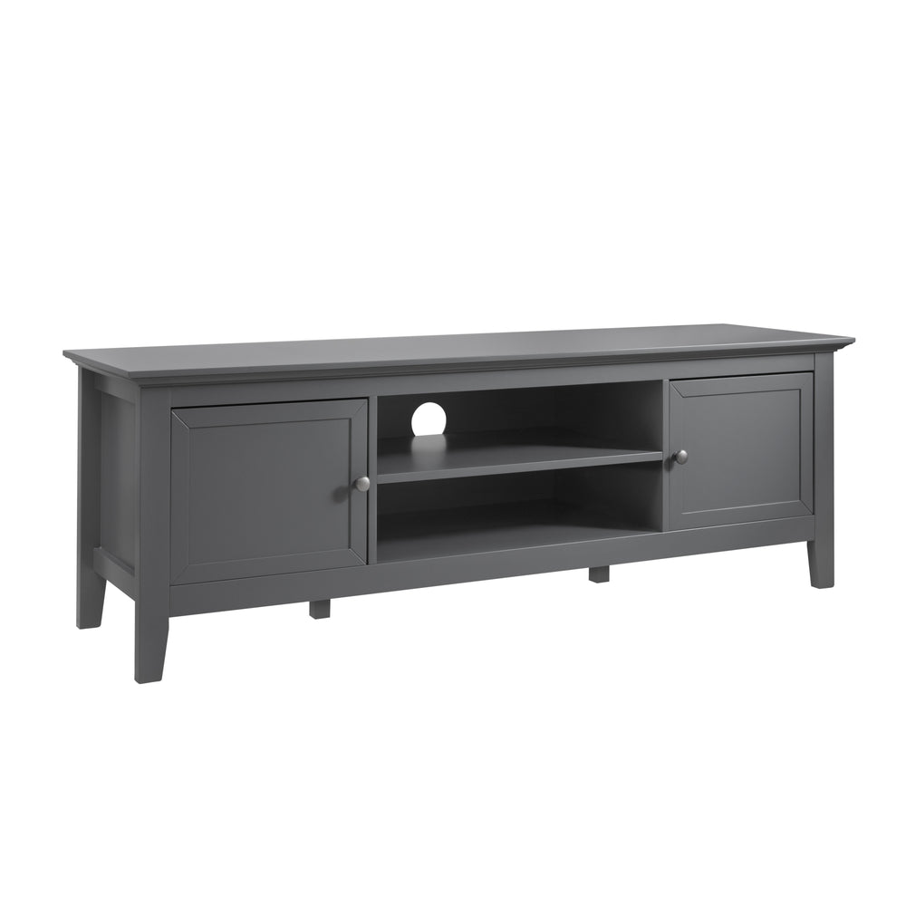 TV Unit with Storage in Grey