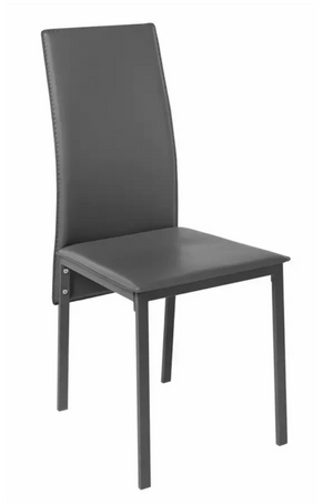 Lido glass round table 4 chairs grey 19224557