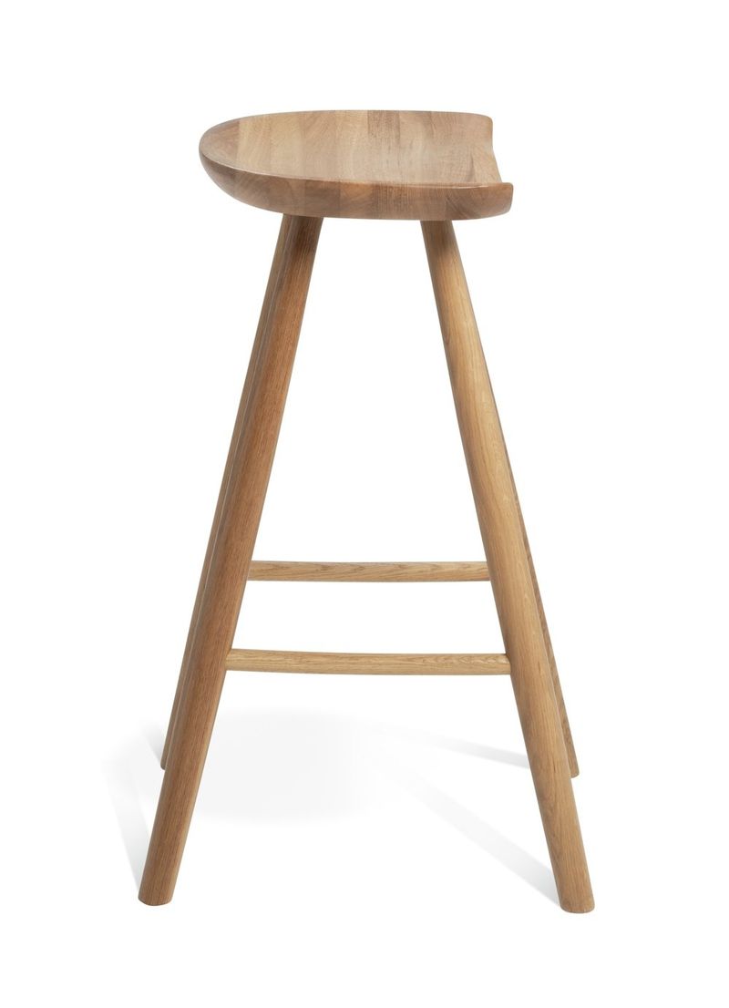 Habitat Barnwell Oak Tall Stool - Natural 13448298