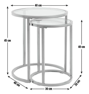 Boutique Nest of 2 Tables - Black 13289646