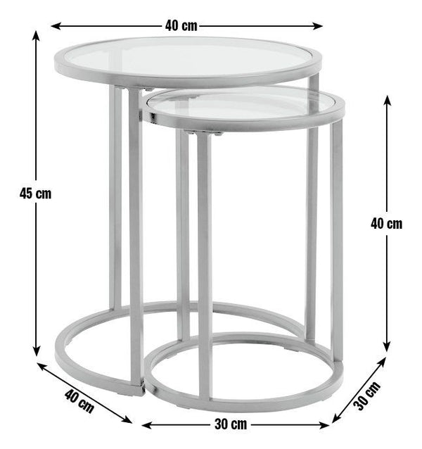 Boutique Nest of 2 Tables - Black 13289646