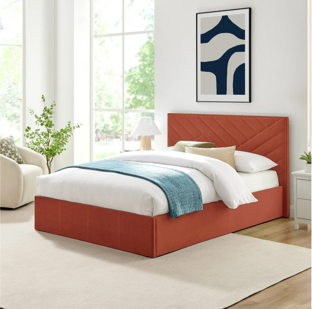 Luca small double burnt orange ottoman 1715004