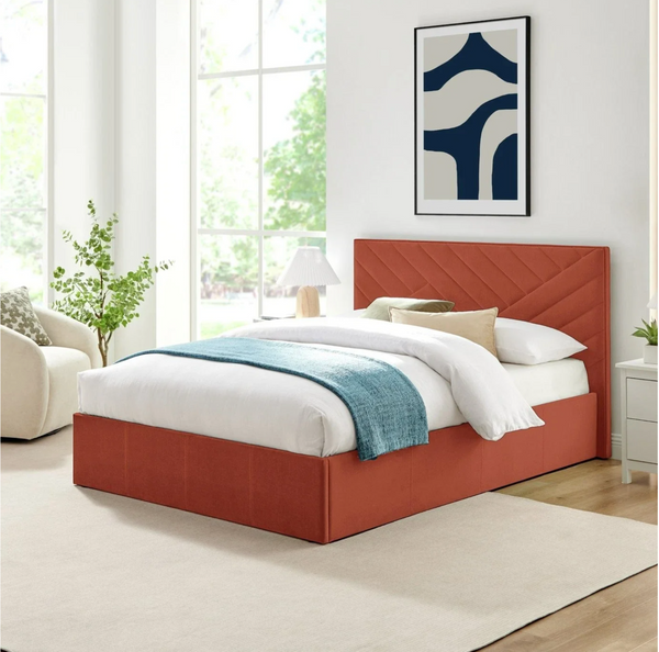 Luca small double burnt orange ottoman 1715004