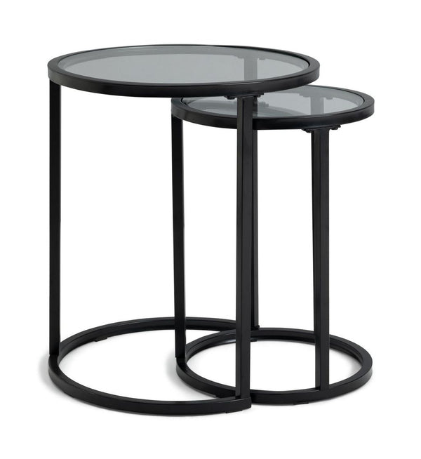 Boutique Nest of 2 Tables - Black 13289646