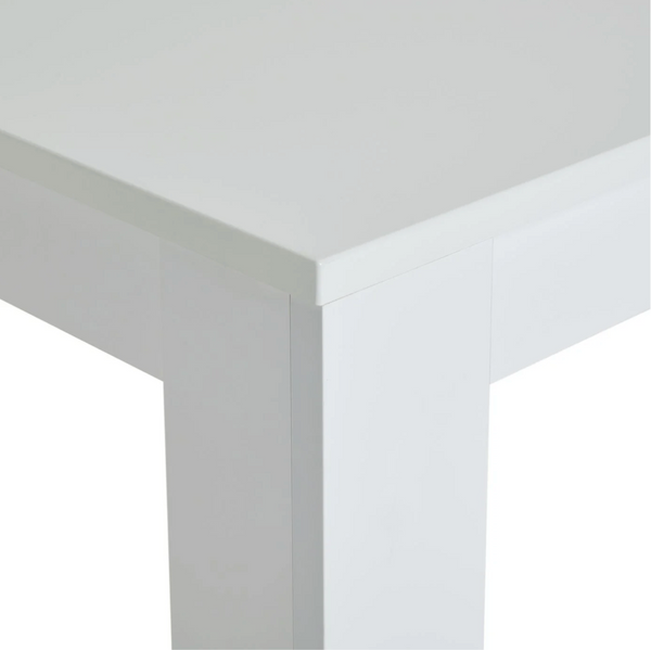 Compact gloss white dining table 120cm