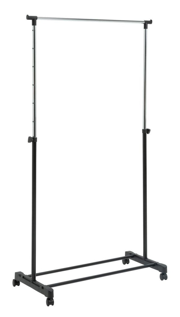 Single Clothes Rail - Black and Chrome 13447299