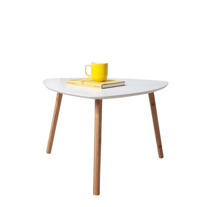 Malm XL Side Table in White with Pine Legs