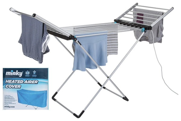 Minky Wing 12m Heated Clothes Airer with Cover 17076006