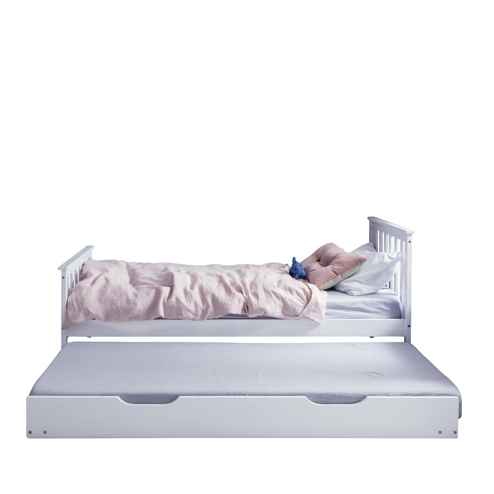Spacesaver Pull out Trundle Bed in Classic White