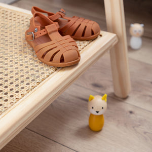 Clothes Rail and Shoe Rack In Natural Rattan