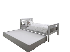 Pullout Trundle and Drawer for Underbed in Grey