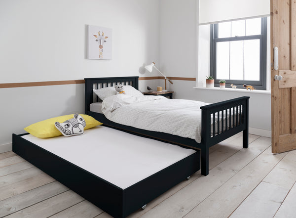 Pullout Trundle and Drawer for Underbed in Anthracite