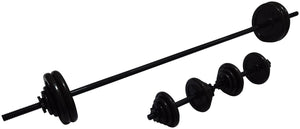 Opti 50KG Cast Iron Barbell Dumbbell Set 14197586