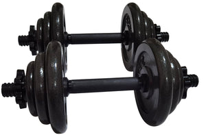 Opti 50KG Cast Iron Barbell Dumbbell Set 14197586