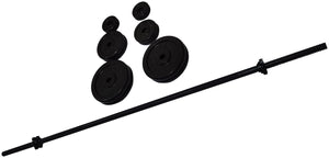 Opti 50KG Cast Iron Barbell Dumbbell Set 14197586