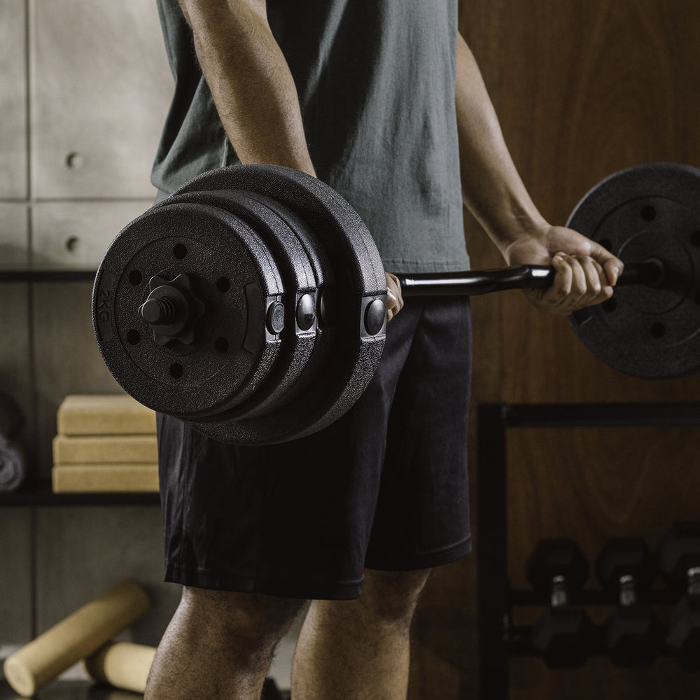 Opti Z Curl Vinyl Barbell Weight Set - 25kg 15824827