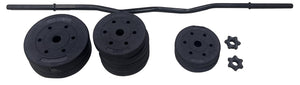 Opti Z Curl Vinyl Barbell Weight Set - 25kg 15824827