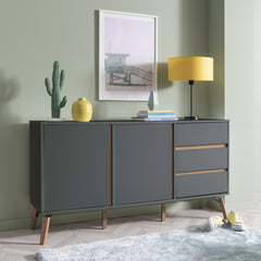 Otto Sideboard Large 2 Door with Drawer - Grey