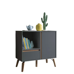 Grey Small Sideboard With Pine Legs